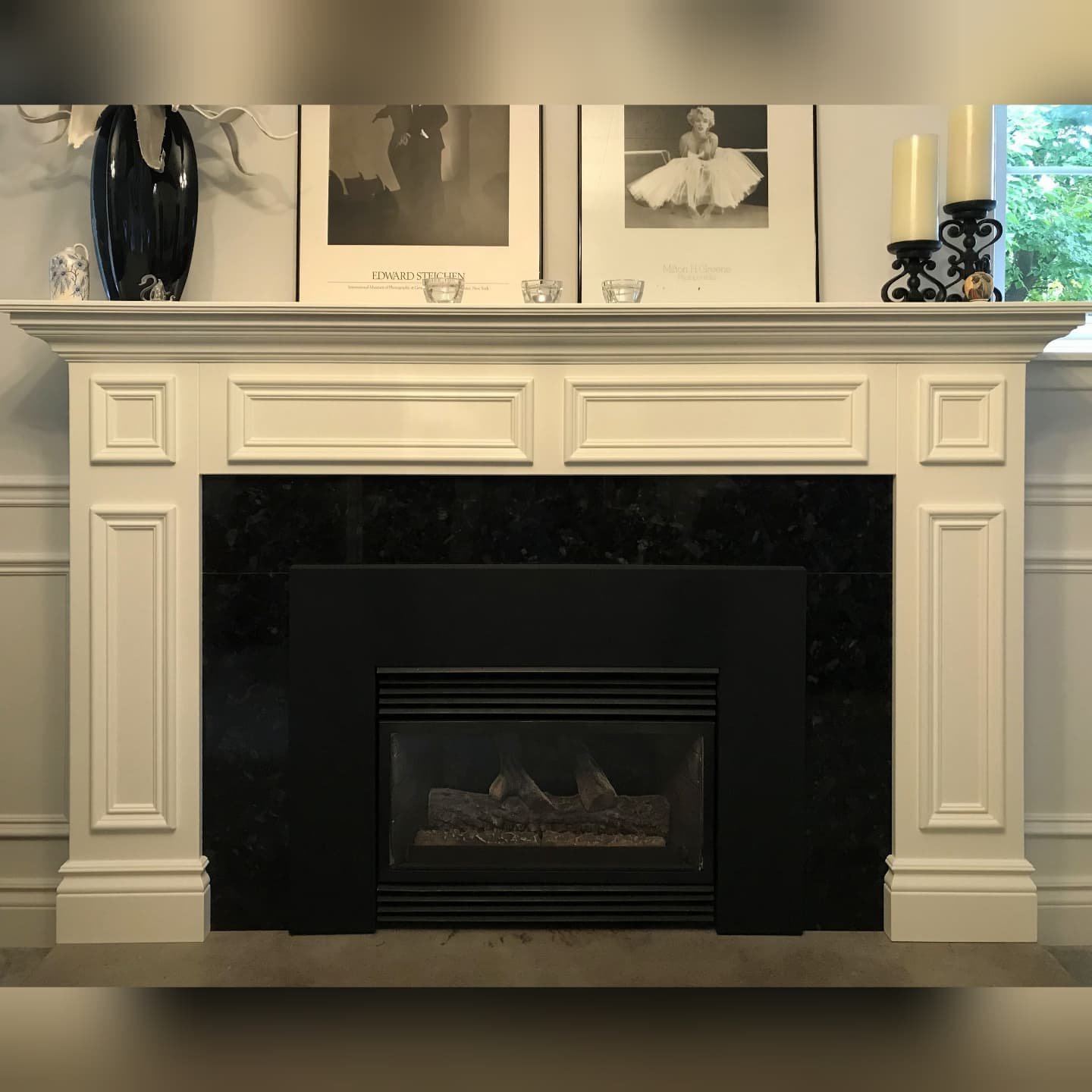 fireplace mantel