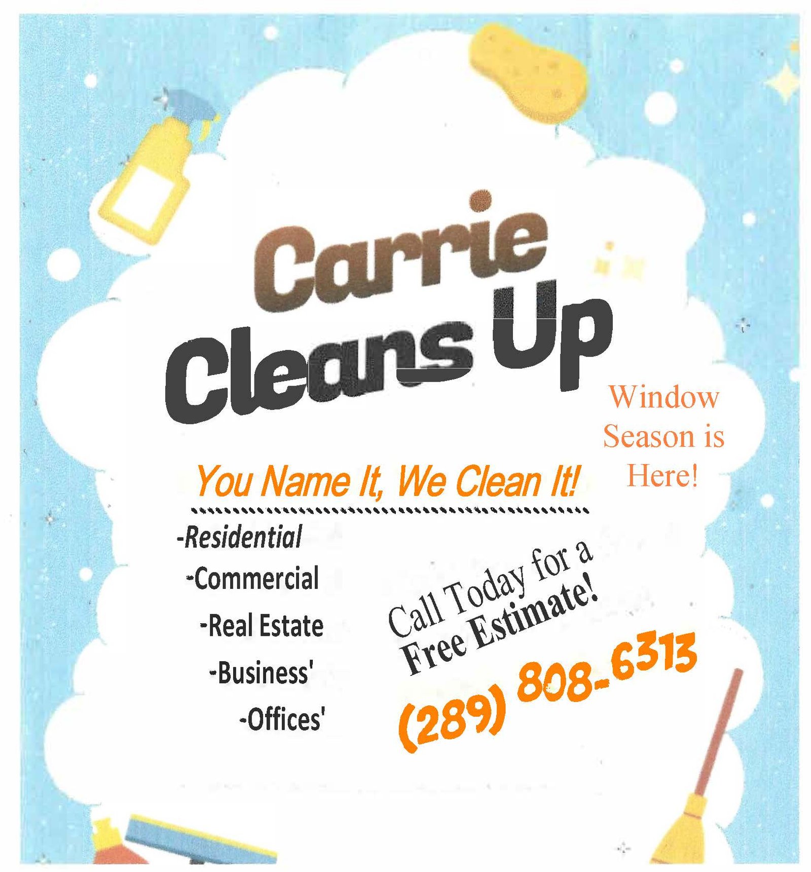 Carrie Cleans Up