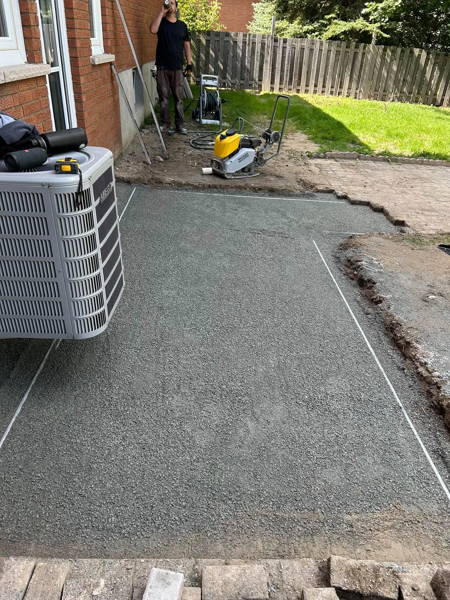 Newly constructed outdoor deck and stairs<