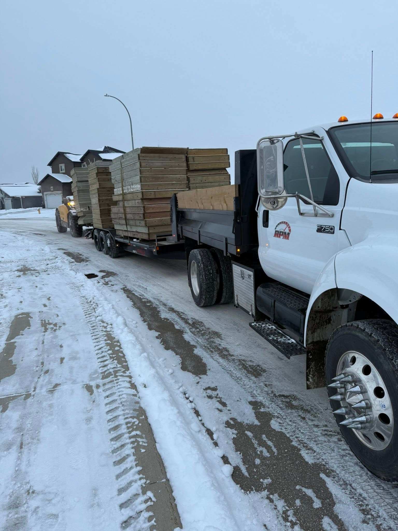 Hydrovac services at a construction site